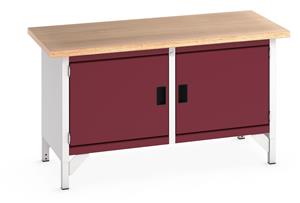 41002022.** Bott Cubio Storage Workbench 1500mm wide x 750mm Deep x 840mm high supplied with a Multiplex (layered beech ply) worktop and 2 x integral storage...